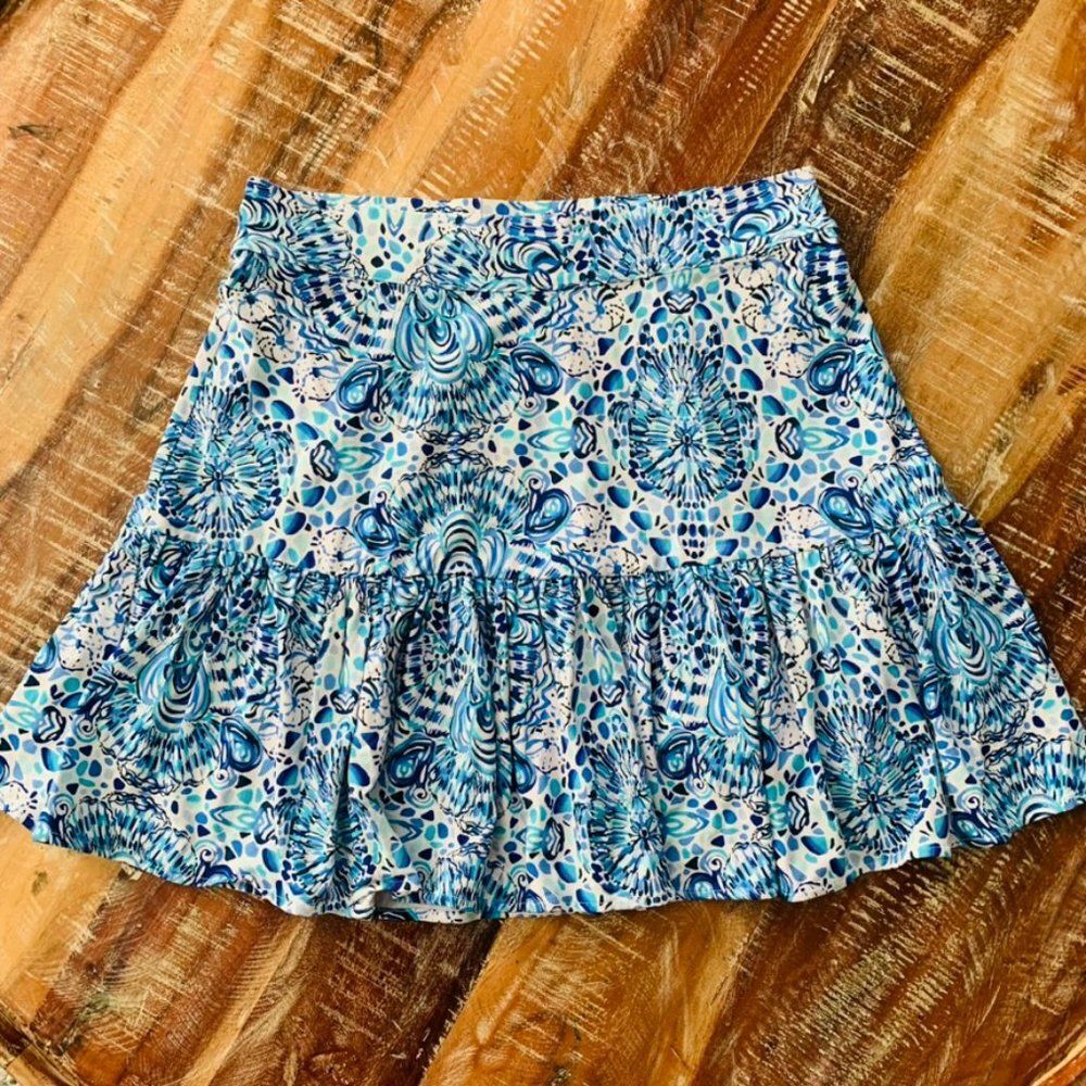 Lilly Pulitzer Jacey Skirt Resort White Call My Shell Phone